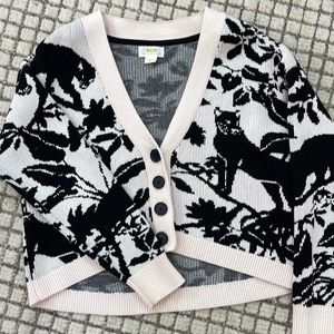 Anthropology size S high low cardigan 100%cotton